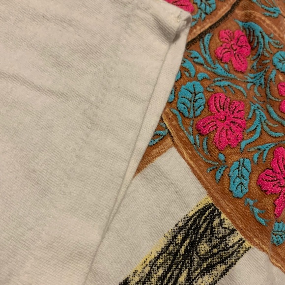 Vintage Single-Stitched Saddle Graphic Tee Sz L - Picture 4 of 4